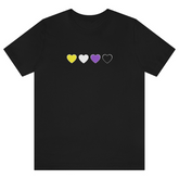 Non-binary Hearts Tee Tees PRIDE MODE